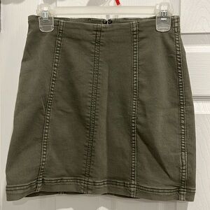 Size 4 Army Green a line skirt - Free People
